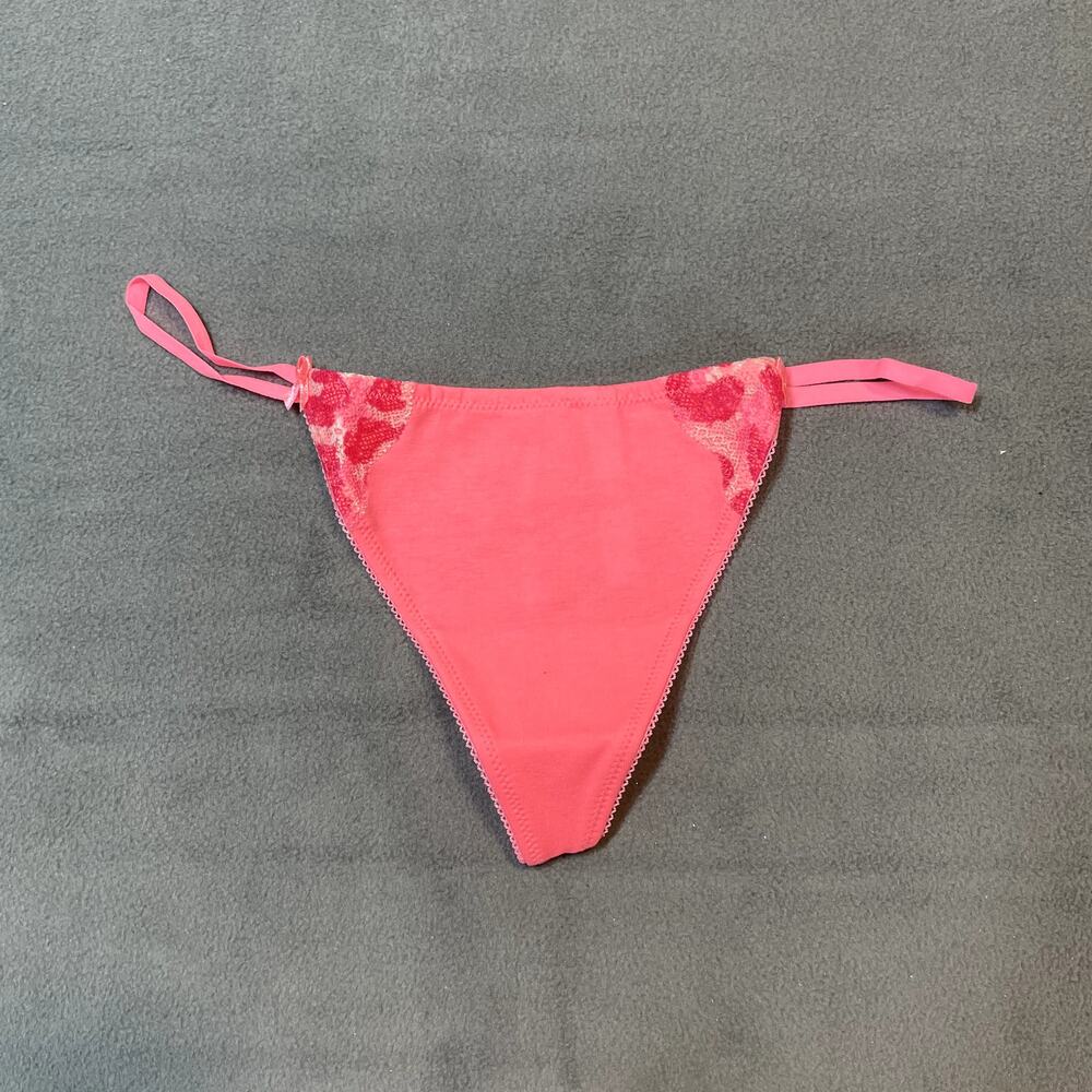 Victoria's Secret PINK Extra Low Rise V-String Lace Back Animal Print 2012 Large